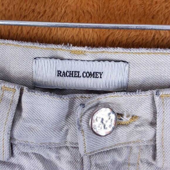 RACHEL COMEY Jeans Womens Size 2 Light Gray Wash Straight Leg Denim FLAW - Picture 4 of 14